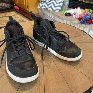 Black hightop Jordan’s, youth size 2